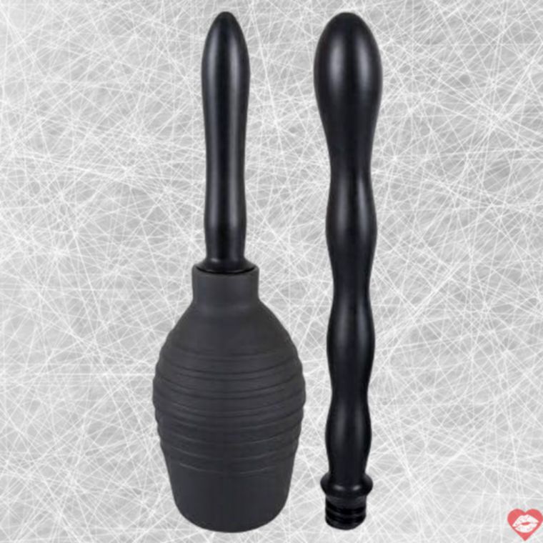 Shower Me Orion Anal Douche Đen 2 Đầu Ekip Hậu Môn Sạch
