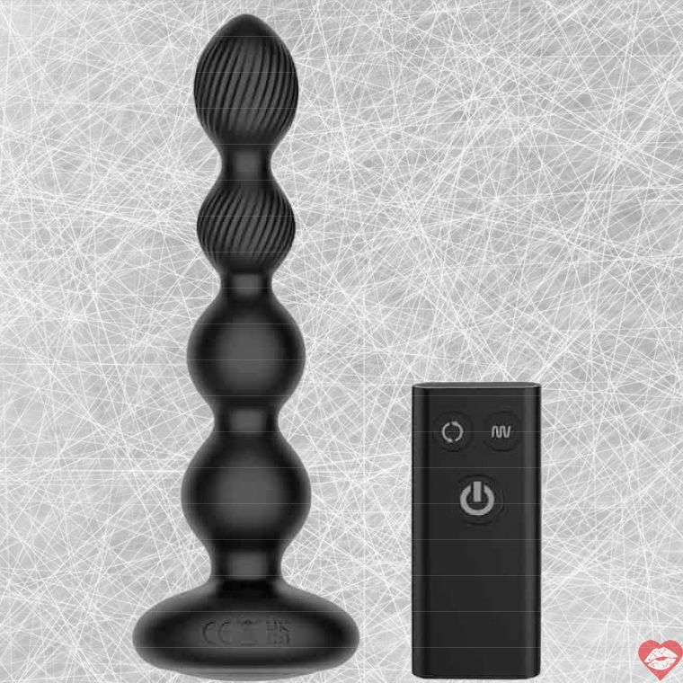 Nexus Tornado Probe Large p vibrator cây thông đen 4.5cm xoay