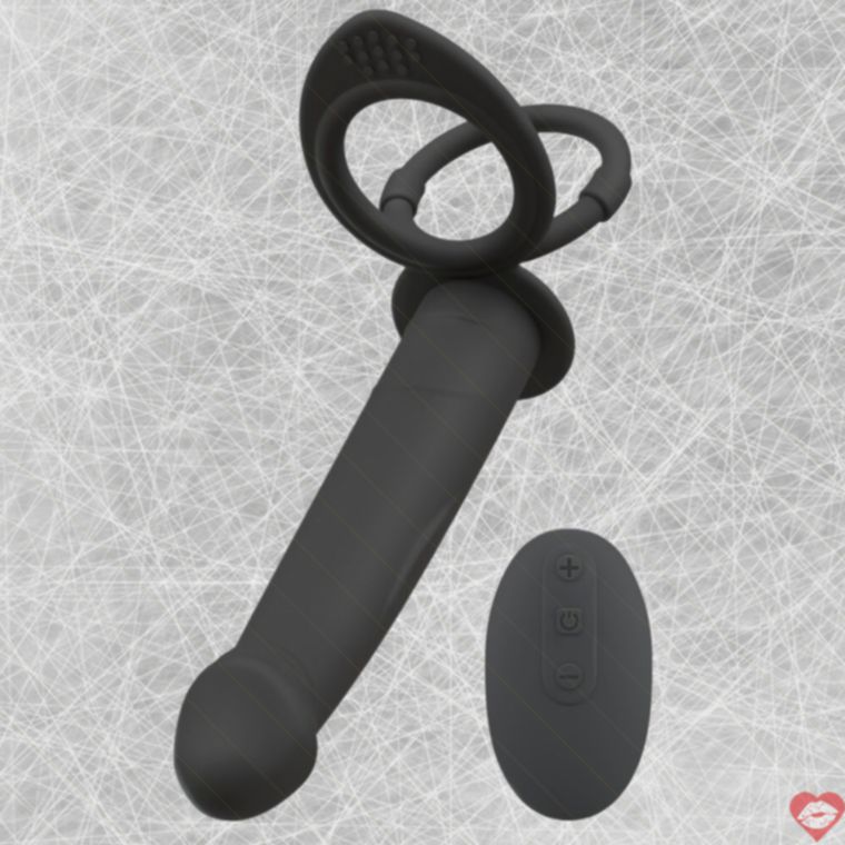 Black Velvets RC Double Thrust Dildo Đeo Xuyên Hai