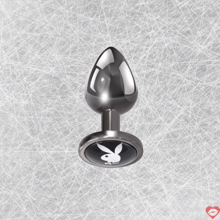 Plug hậu Playboy Tux S đen nhôm 2.7cm anal tinh tế