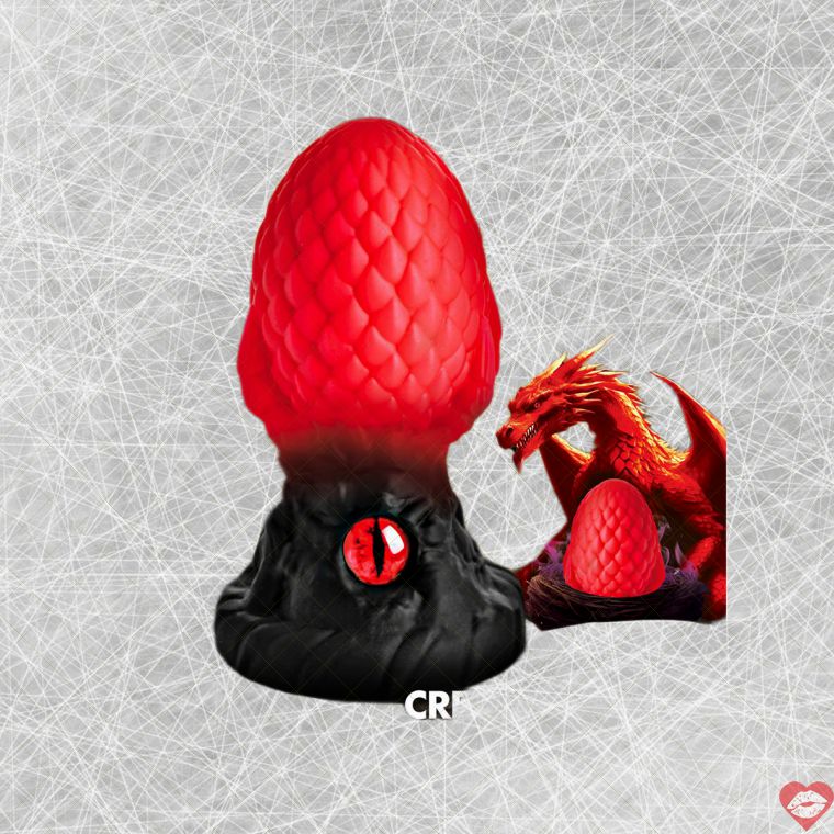 Eye Dragon Butt Plug Đỏ Silicone 4.1