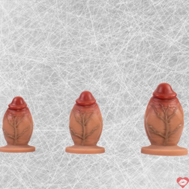 Realistic Big Short Penis Plug Đít Ngắn