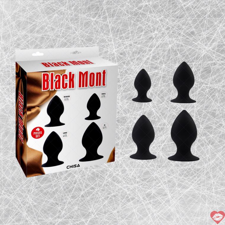 Black Mont Anal Stuffer Set Silicone Tăng Kích