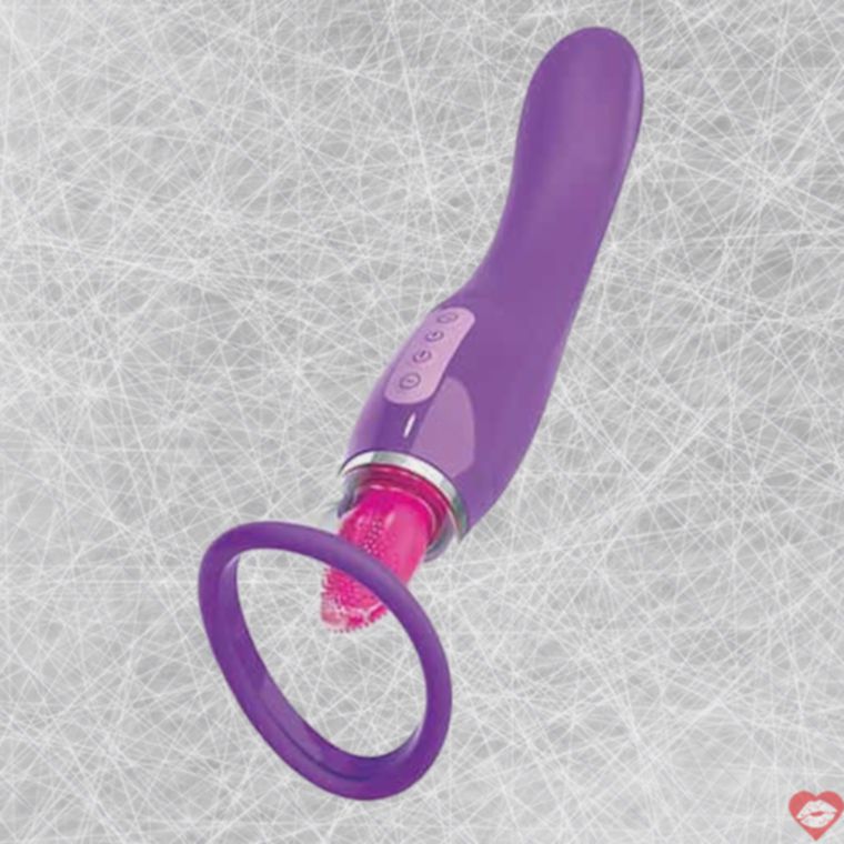 Vibro Kép Fantasy Her PipeDream Tím 25cm Lưỡi Giả Sướng 