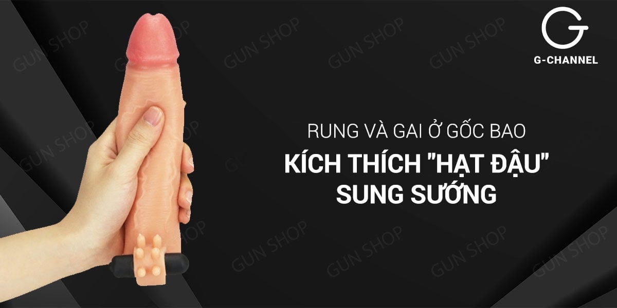  Bỏ sỉ Bao cao su đôn dên tăng kích thước rung tăng 38mm - Lovetoy Nature Extender giá sỉ