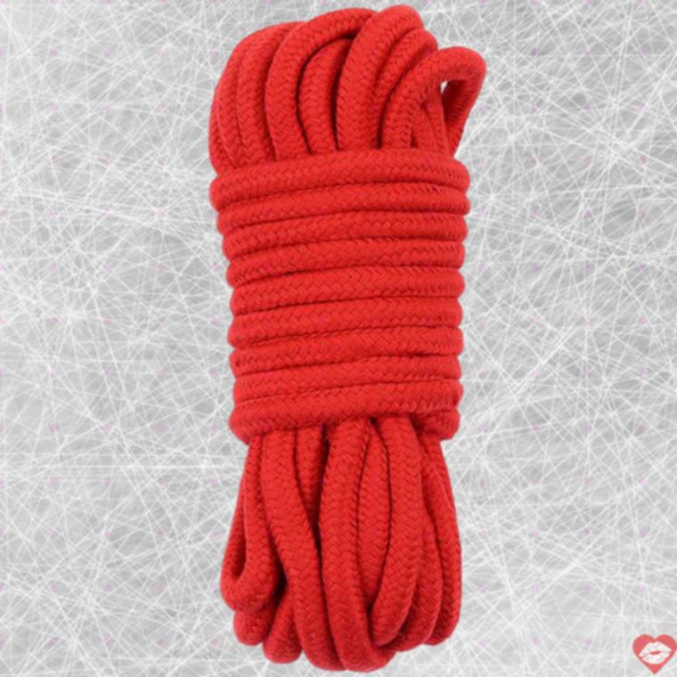 Lovetoy Dây Trói 10m Đỏ Cotton BDSM Chặt Chẽ