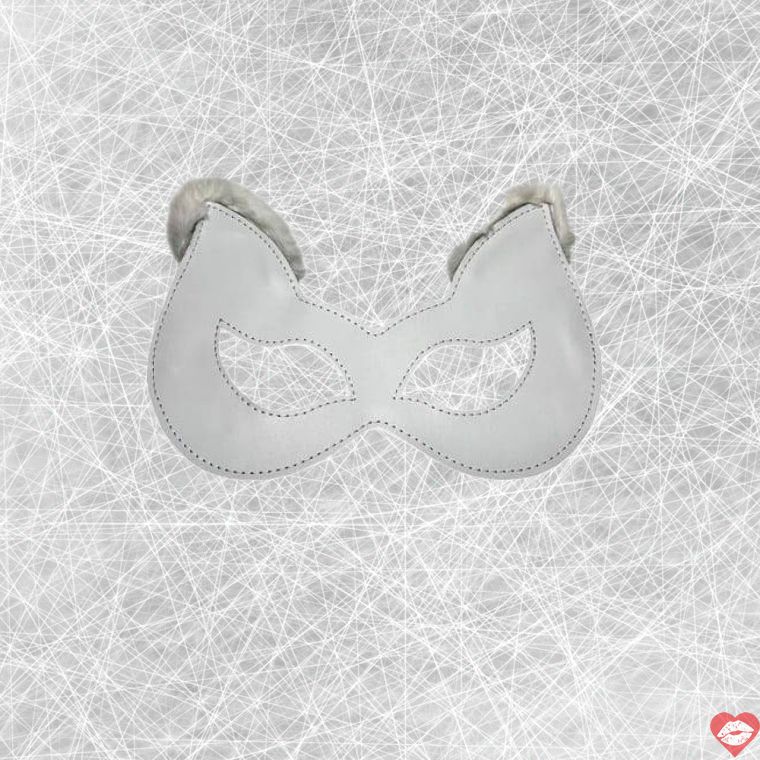 Mask Mèo Lông Trắng Da BDSM Dễ Thương Quyến Rũ Siêu Hot 