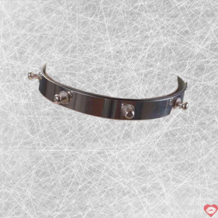 Podium Collar Đinh Kim Loại Bạc BDSM Quyến Rũ