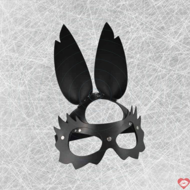 Sitabella Bunny Mask Black Real Leather Sexy Elegant Roleplay Seduction