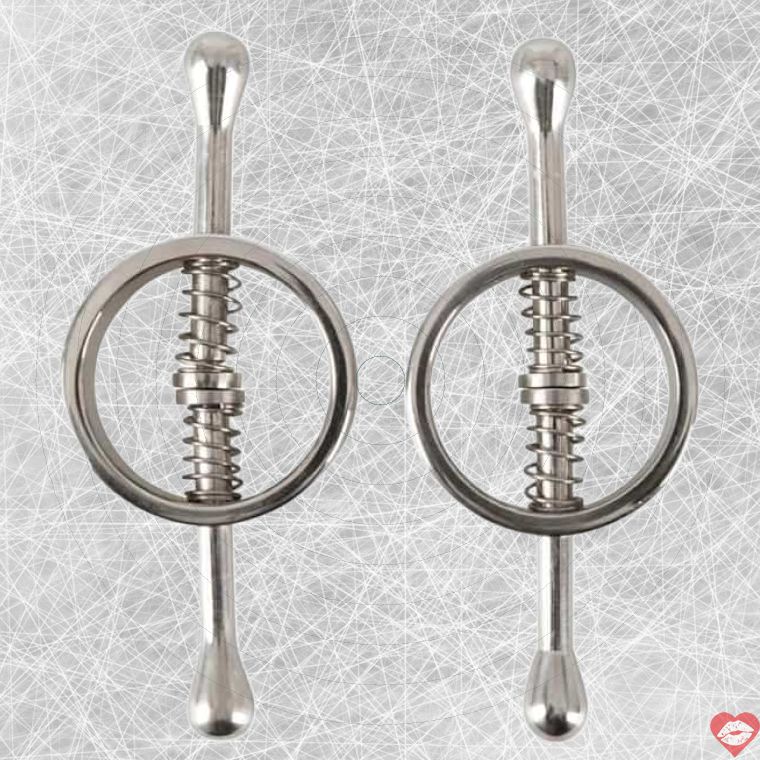 Orion Kẹp Núm Vú Lò Xo Bạc BDSM Siêu Cảm