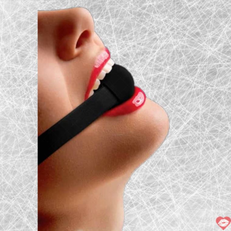 Shots Elastic Ball Gag Đen 90cm