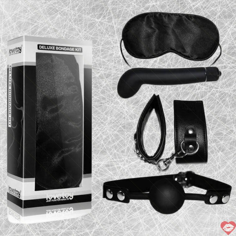 LOVETOY Bộ Đồ Chơi BDSM Đen Mask Kẹp Tay Siêu Kích Thích
