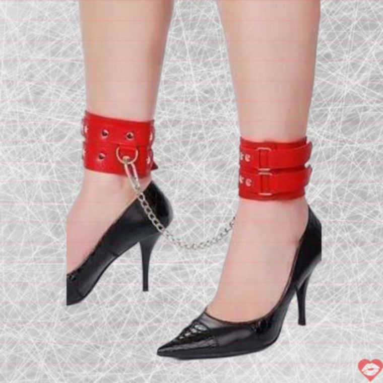 Okovy Xích Da Đỏ Cao Cấp Dịu Mềm BDSM Nô Lệ