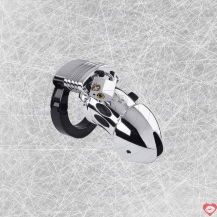 Mystim Pubic Enemy No1 Chastity Belt Bạc Siêu Khóa