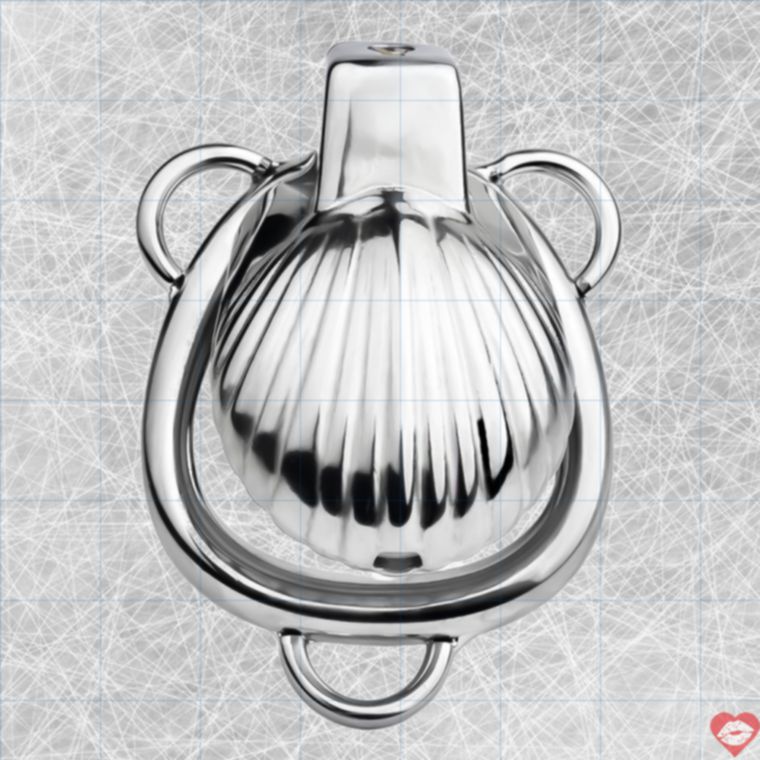 FAAK貝殼 Chastity Lock Nam 45mm Bạc Siêu Chặt Chẽ