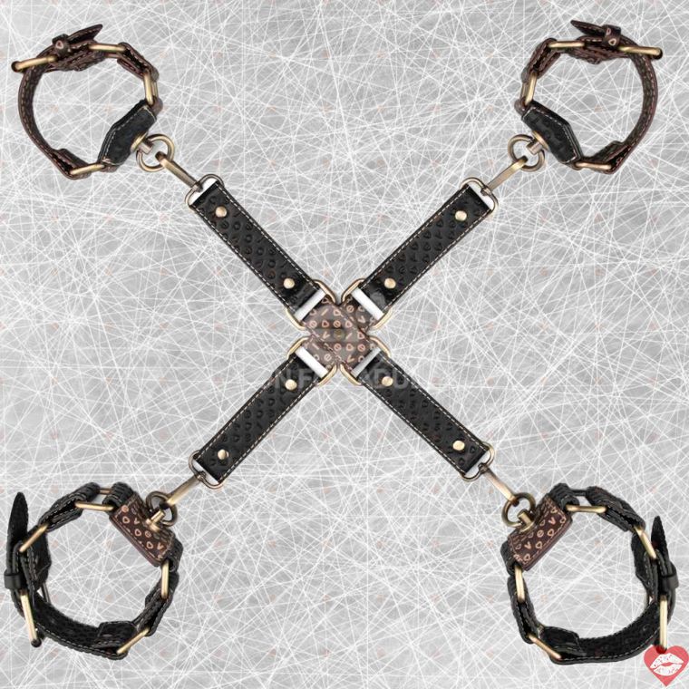 Lovetoy Rebellion Reign Bộ Còng Đen BDSM