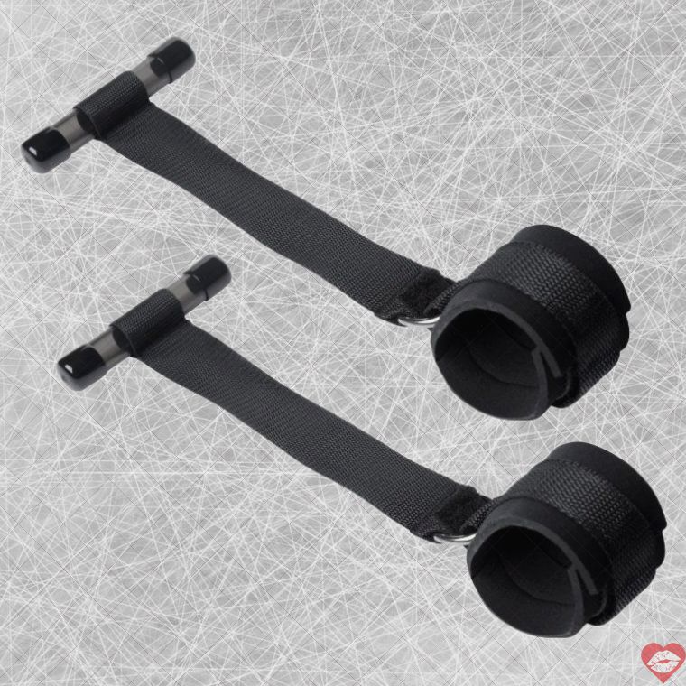 Frisky Door Jam Cuffs Đen BDSM Cửa