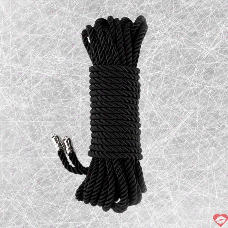 Lovetoy Dây Trói Lụa Đen 10m BDSM Mịn Màng