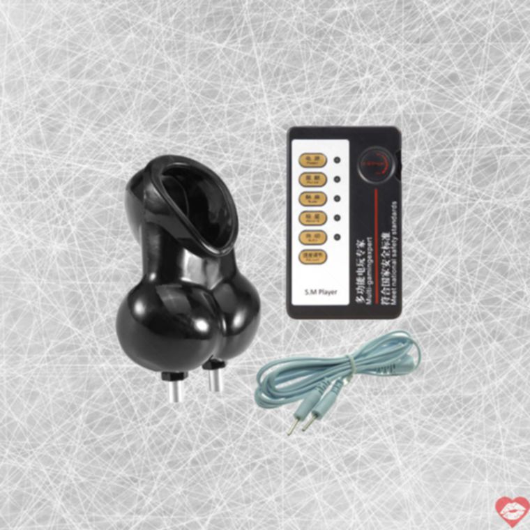 Lồng bìu điện giật shock cage nam BDSM