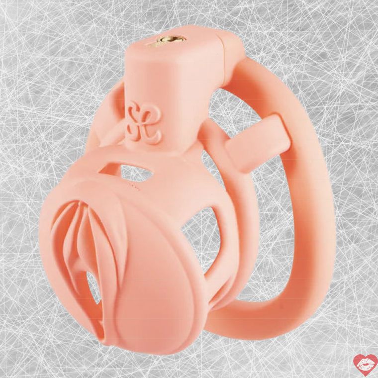 Lockink Pink Camo Chastity Cage Sissy Clitty