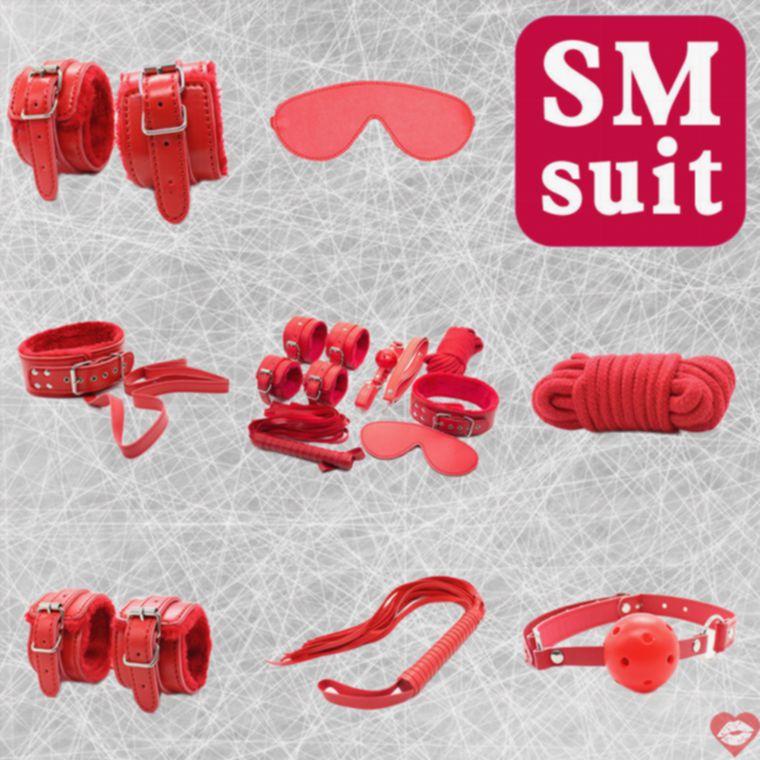 Yeain 7pc SM Kit Da Lông BDSM Đa Màu Mềm Mại
