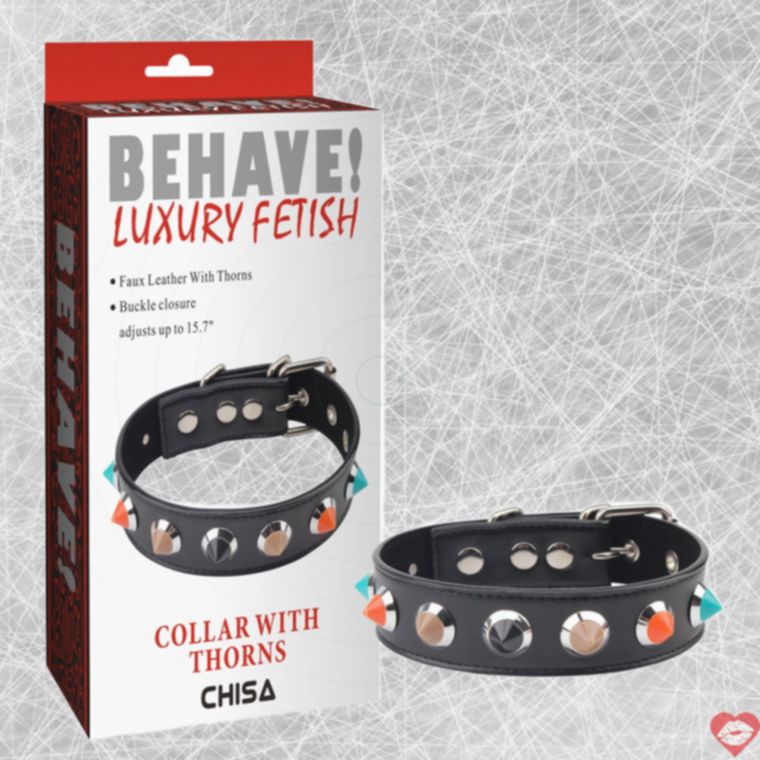 Behave Collar Gai Nhọn PU Sang Trọng BDSM