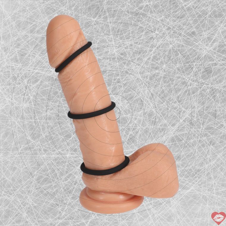 Vòng Rock Solid silicone 3cái mỏng to khỏe bền[gunshop]​ 