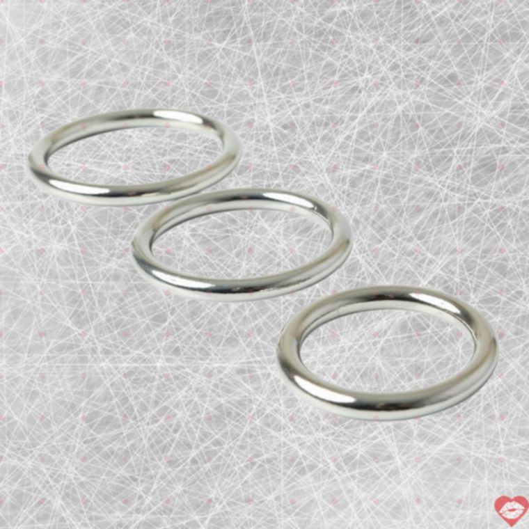 O Ring Kim Loại Sportsheets 3 Miếng Linh Hoạt Gợi Cảm 