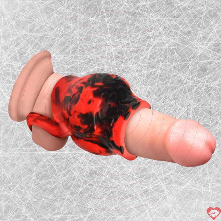 Sleeve Hell Bound Cocks Fiery Red Kéo Bi Roleplay
