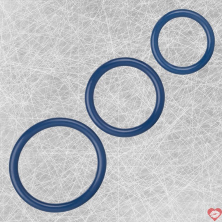 CEN Cock Ring 3pcs Xanh TPR Mỹ Bền Kích Mạnh