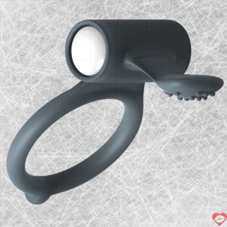 Dorcel Power Clit vibro ring đen silicone 3.5cm kích thích âm vật