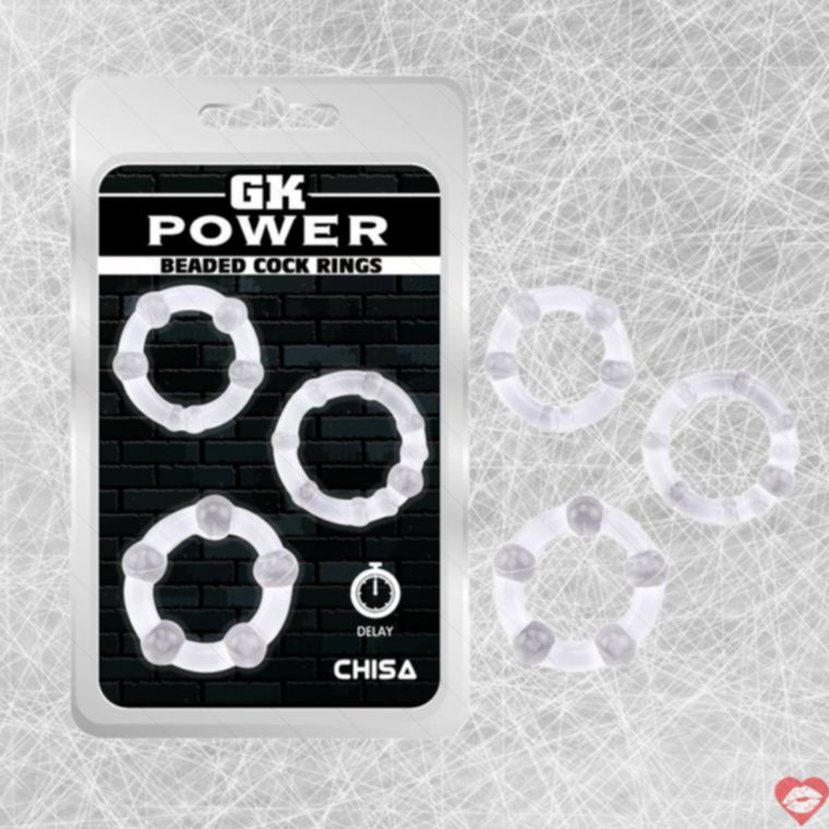 Chisa Chuỗi Hạt Cock Ring Minh Bạch Siêu Co Giãn
