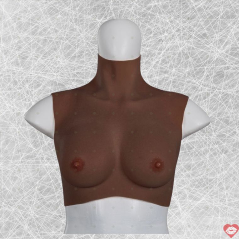 XX-Dreamstoys ngực silicon đen mềm nâng vòng 1 