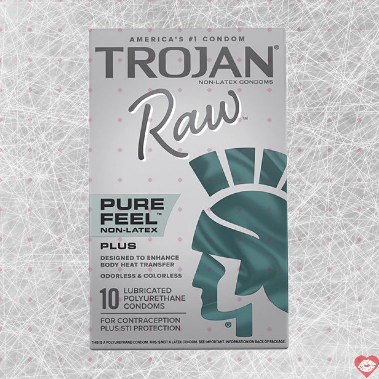 Trojan Raw Feel Mỏng Không Latex Thoải Mái Tự Nhiên 