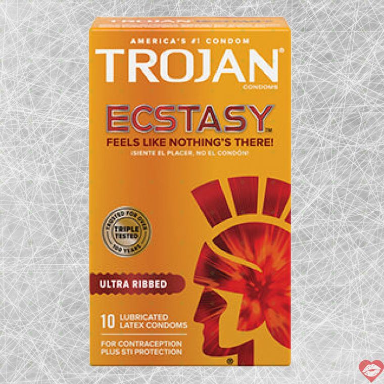 Trojan Ecstasy Ribbed Bao Sườn Sâu Cực Cảm Đỉnh Cao 