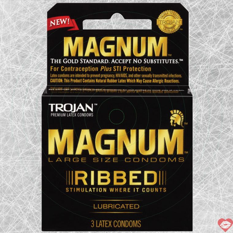 Trojan Magnum Ribbed Lớn Gân Sóng Tăng Cảm Xúc 