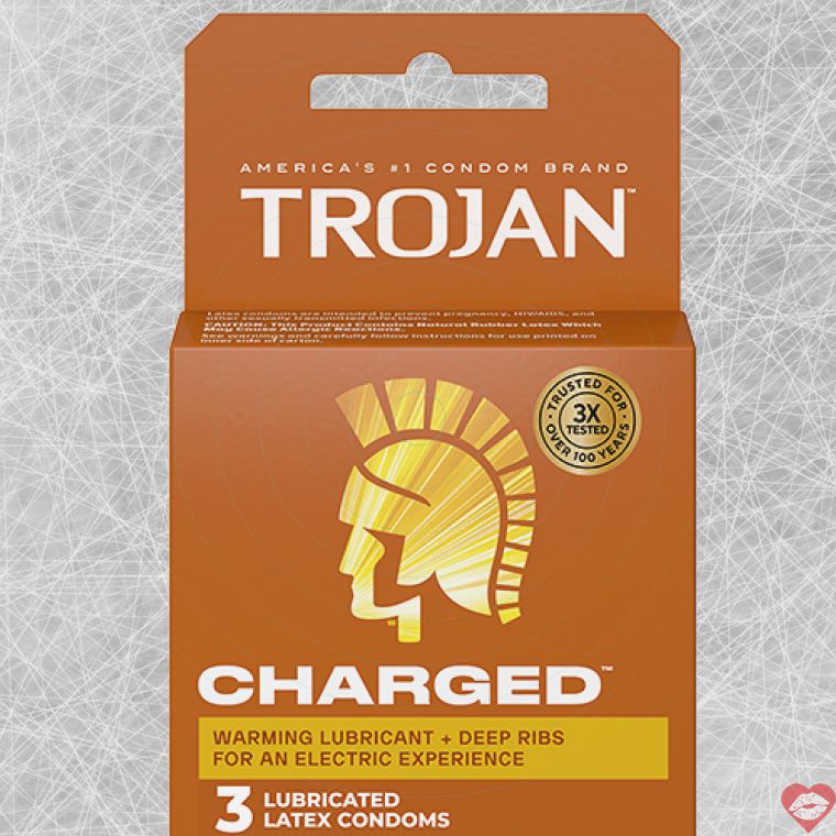 Trojan Charged rãnh nóng bao su bùng nổ cực cảm 