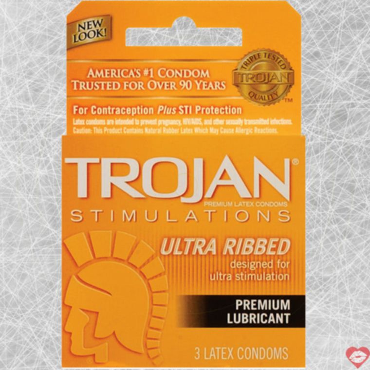 Trojan Ultra Ribbed Bao Gân Kích Thích Mạnh Mẽ 