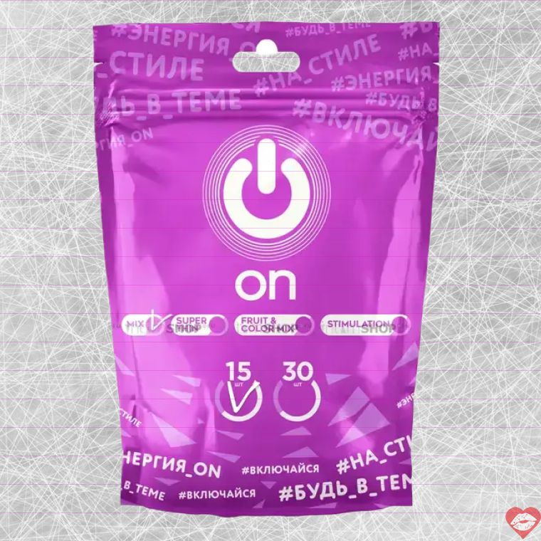 Bao Cao Su ON Mix 15pcs Mỏng Đa Màu Hương 