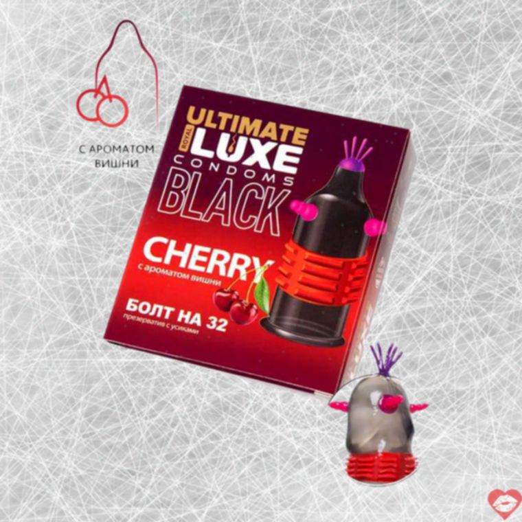 Bao Cao Su Luxe Black Bolt Cherry Đen Kích Thích Đỉnh 