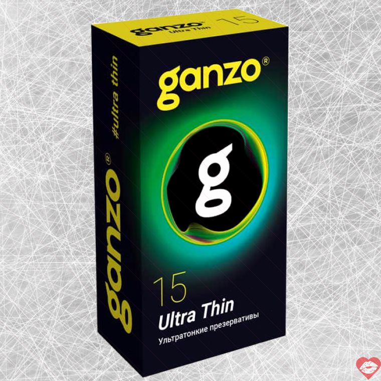Ganzo Cao Su Mỏng 15Cái Tự Nhiên Cực Phẩm 