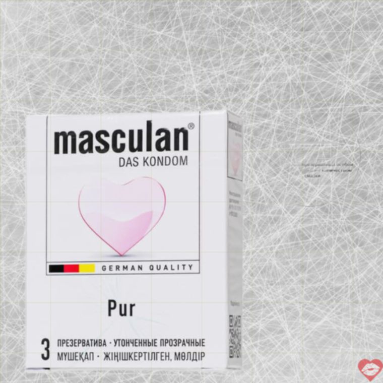 Masculan Pur Condom Đức Siêu Mỏng 3cái Tự Nhiên 