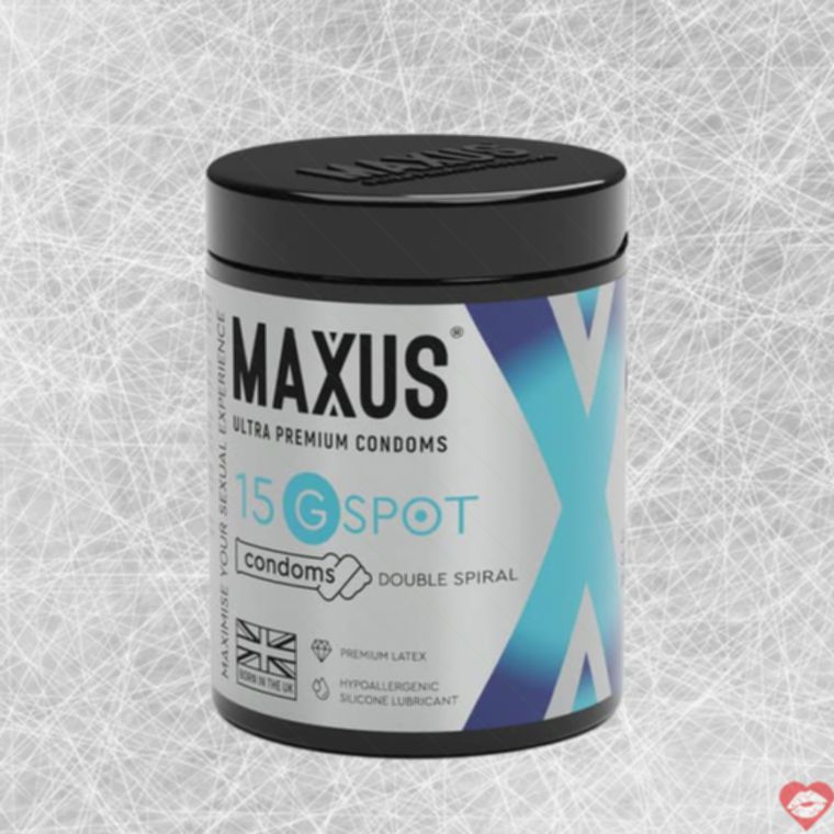 Maxus G-Spot condoms 15pc uốn lượn kích thích điểm G xoáy kép 