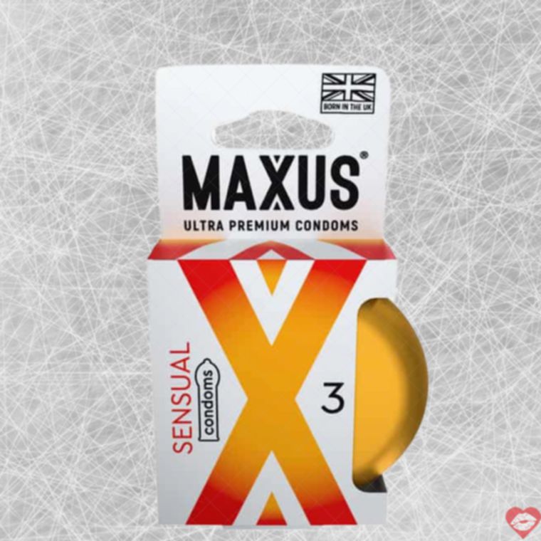 Maxus Sensual Condoms 3pk 5.6cm UK Thin Extreme Nhạy 
