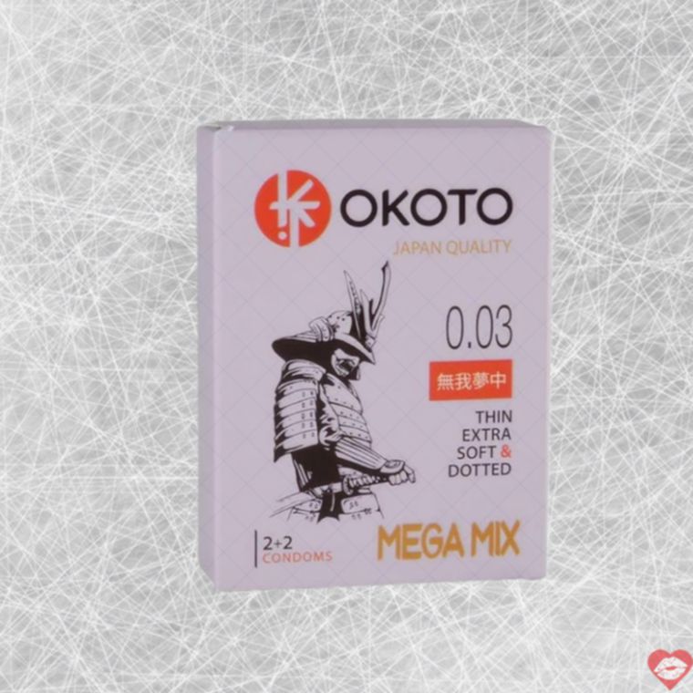Okoto MegaMIX Condom Gai Trơn 4 Viên Tột Độ 