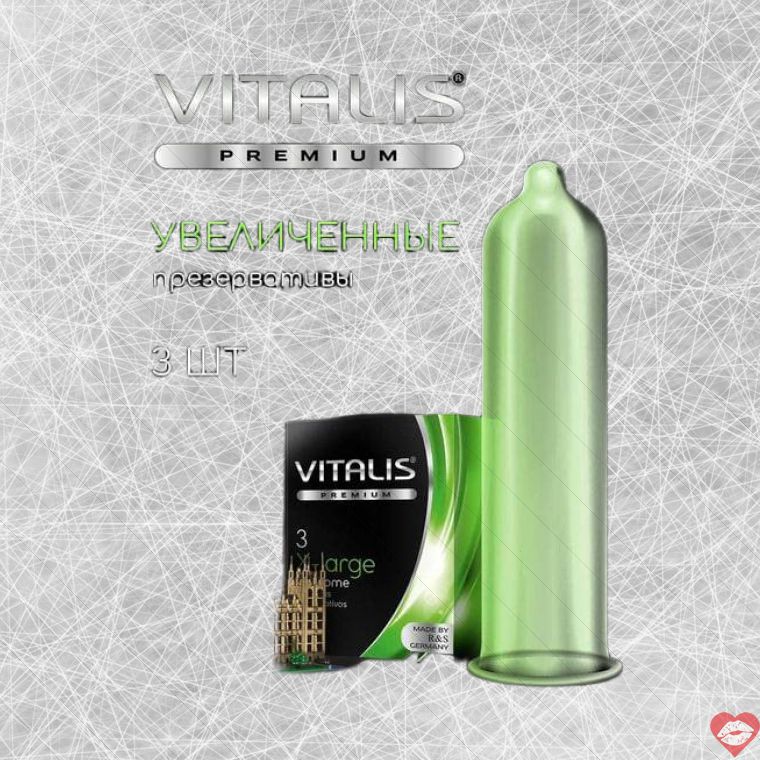 Vitalis Premium Bao Cao Su XXL 3 Cái Mã Lai Siêu Dài 19cm