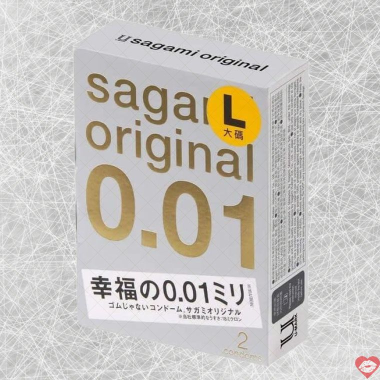 Sagami Original 0.01 L Siêu Mỏng Polyurethane 2 Viên Lớn