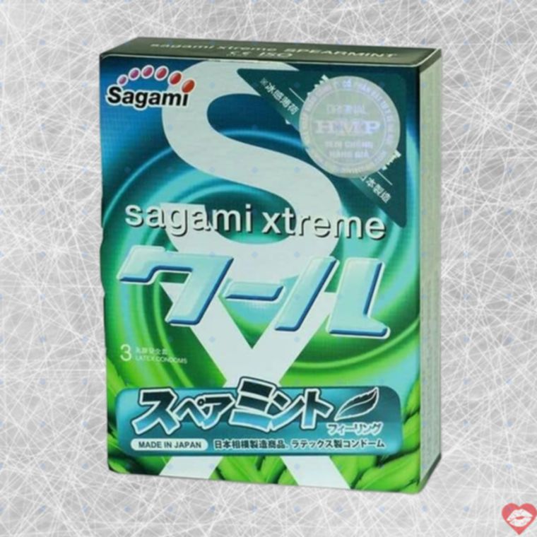 Sagami Xtreme Mint 3 Viên Mỏng Mát Lạnh Kích Thích