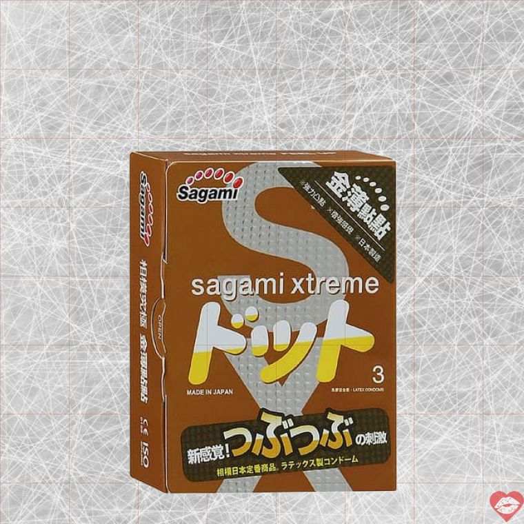 Sagami Xtreme Condom Điểm Nhô 3 Viên Siêu Cảm Giác