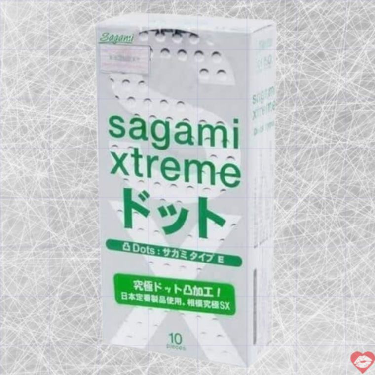 Sagami Xtreme Condom Điểm Xanh 10 Cái Siêu Mỏng
